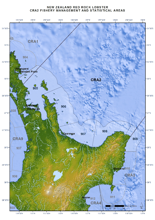 CRA2 Fishery management and statistical areas