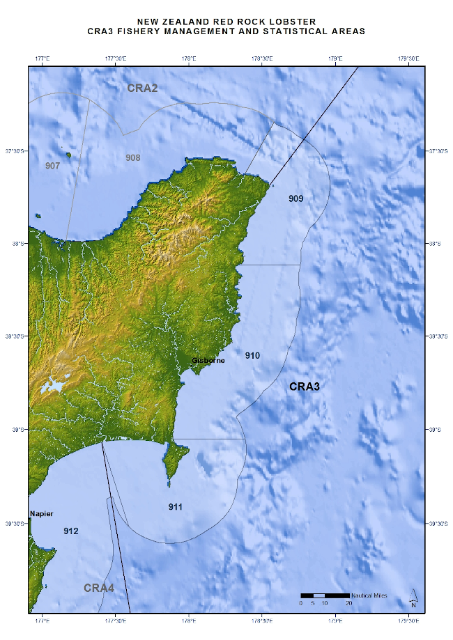 CRA3 Fishery management and statistical areas