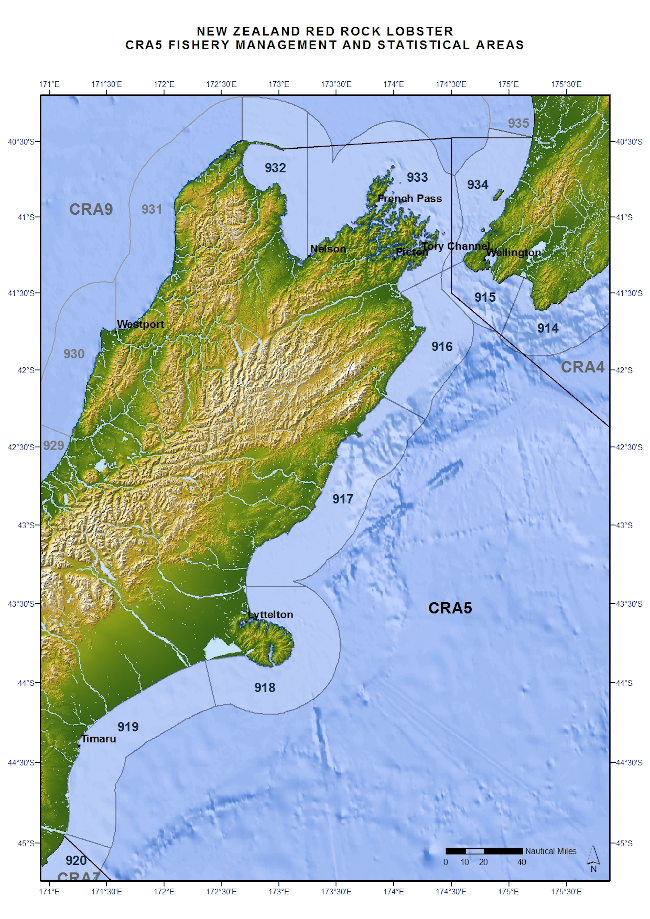 CRA5 Fishery management and statistical areas