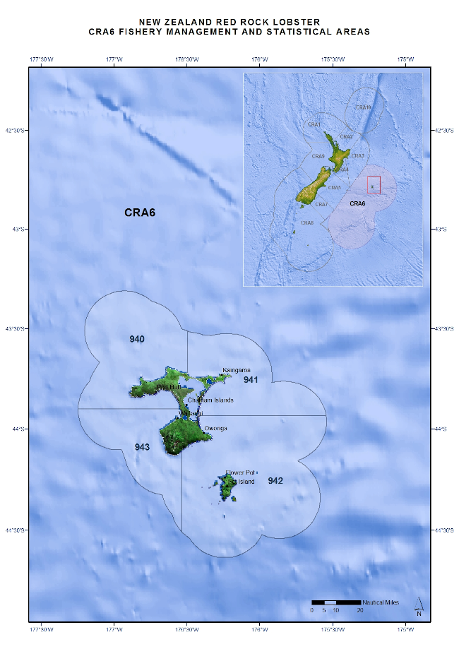 CRA6 Fishery management and statistical areas